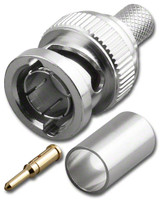 BNC-Male Dual Crimp Plug Coaxial Connector RG-59 RG-62A BNC-7021-7511