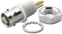 75-Ohm BNC-Female Isolated Bulkhead Mount Coaxial Connector