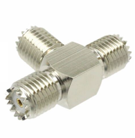 Mini-UHF All Female Tee Coaxial Adapter T Connector