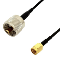 SMA-Male to UHF-Male Coaxial Cable - RG-174 - 36-Inch