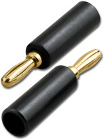 BLACK - Screw Type Banana Plug - Gold Plated - BNN-0806BK