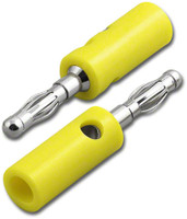 YELLOW - Screw Type Banana Plug - Nickel Plated - BNN-0805YW