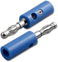 BLUE - Screw Type Banana Plug - Nickel Plated - BNN-0805BL