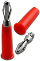 RED - Solder Type Banana Plug - Nickel Plated - BNN-0801RD