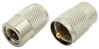 Mini-UHF-Male to UHF-Male PL-259 Coaxial Adapter Connector