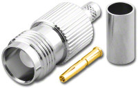 TNC-Female Jack Dual Crimp Plug Coaxial Connector RG-58C/U - TNC-3452C