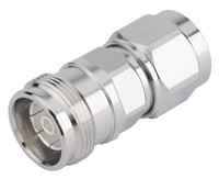 DIN 4.3/10 Female to N-Male Coaxial Adapter Connector 50-Ohm DC to 6 GHz