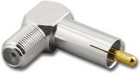 F-Female to RCA-Male Plug Coaxial Adapter (RFA-8792ER)