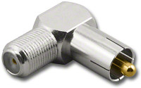 F-Female to RCA-Male Plug Coaxial Adapter (RFA-8792R)