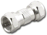 F Double Male Inline Splice Coaxial Adapter (RFF-7736)