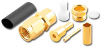 SMA Gold Plated Straight Crimp Male (Plug) For RG-316 and RG-174