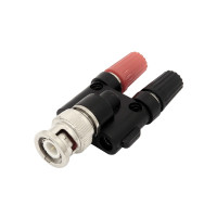 BNC to Dual Twin Binding Post Adapter