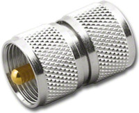 PL-259 Double Male Barrel Adapter Connector Coupler