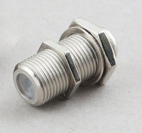 Type F Double Female Barrel Coaxial Adapter