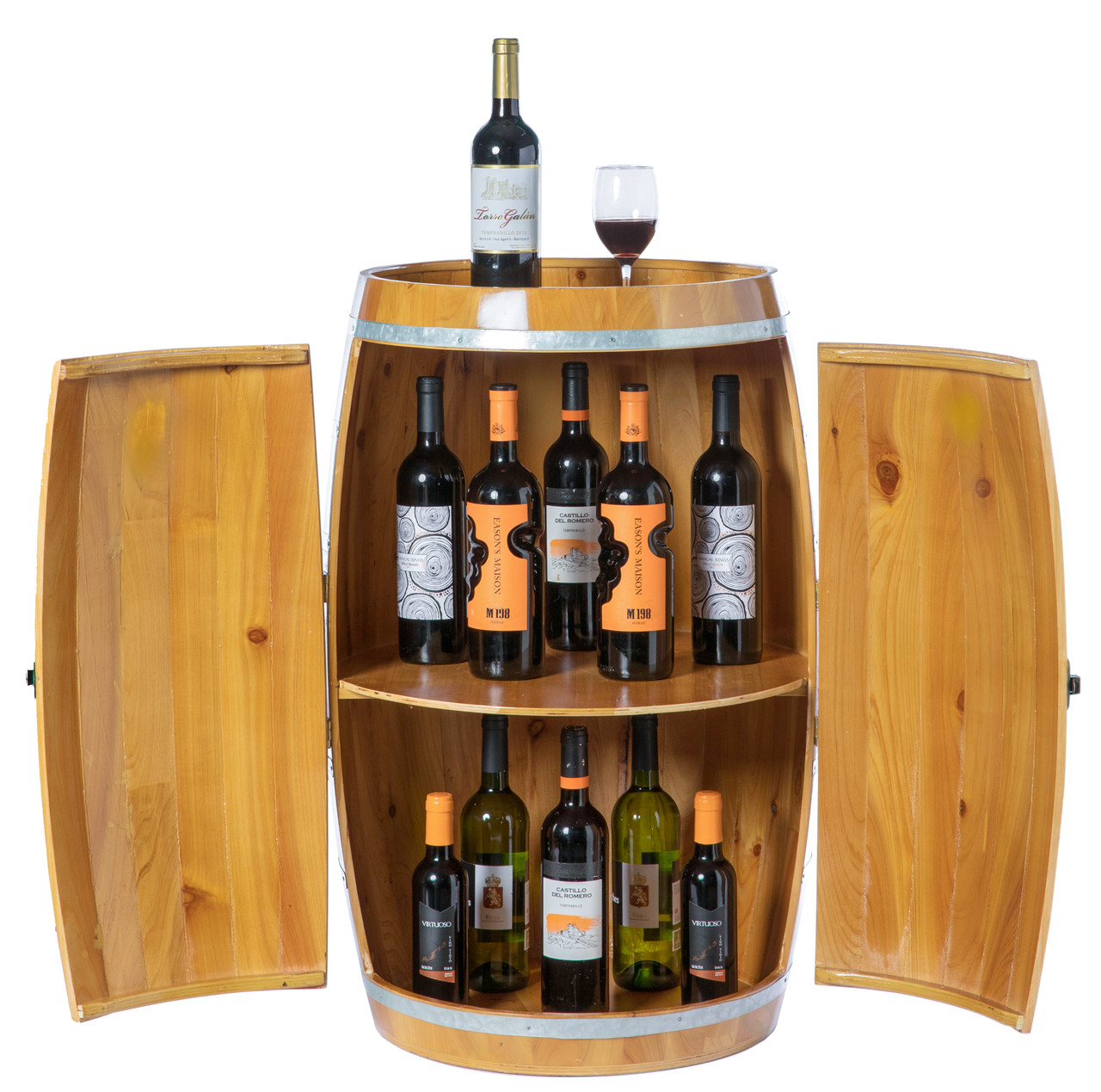 Buy Wholesale QI003768 Wine Barrel Round Table Wine Storage