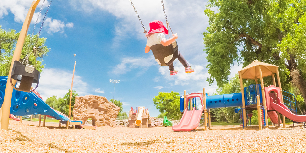 Outdoor Playground Kids Heavy Duty Swing Seat, EVA Belt Swing with Rope for  All Ages - PLAYBERG