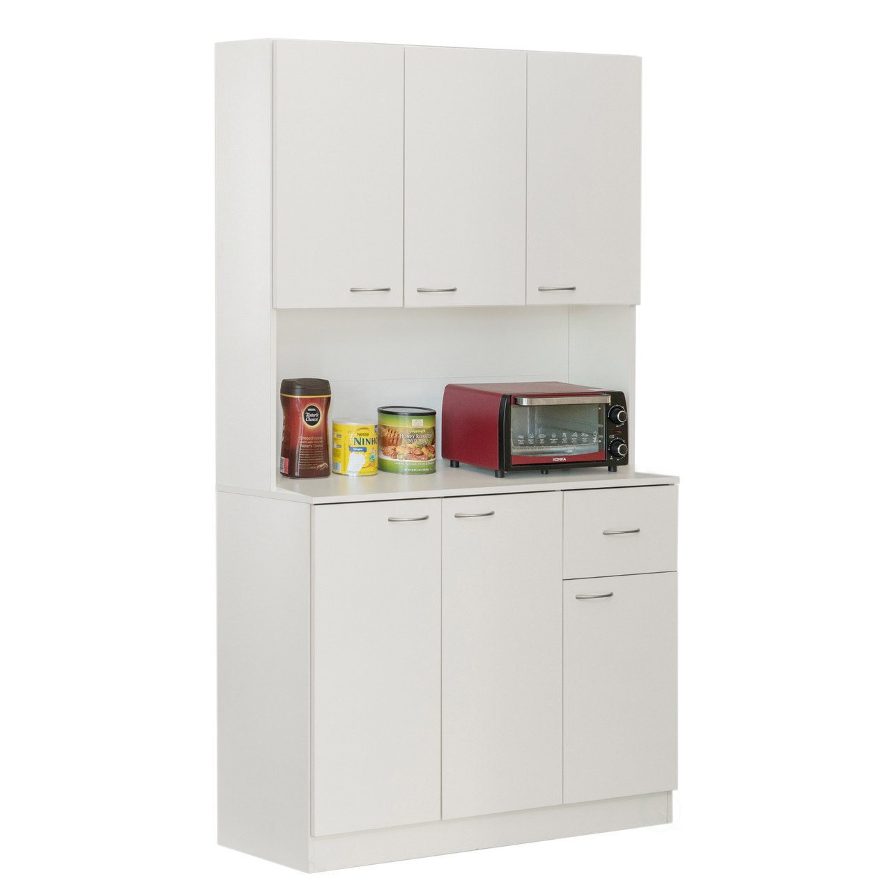 47 Kitchen Pantry Cabinets, Freestanding Kitchen Pantry Storage Cabinet  with Doors and Adjustable Shelves, Buffet Cupboards Storage Cabinet for  Home