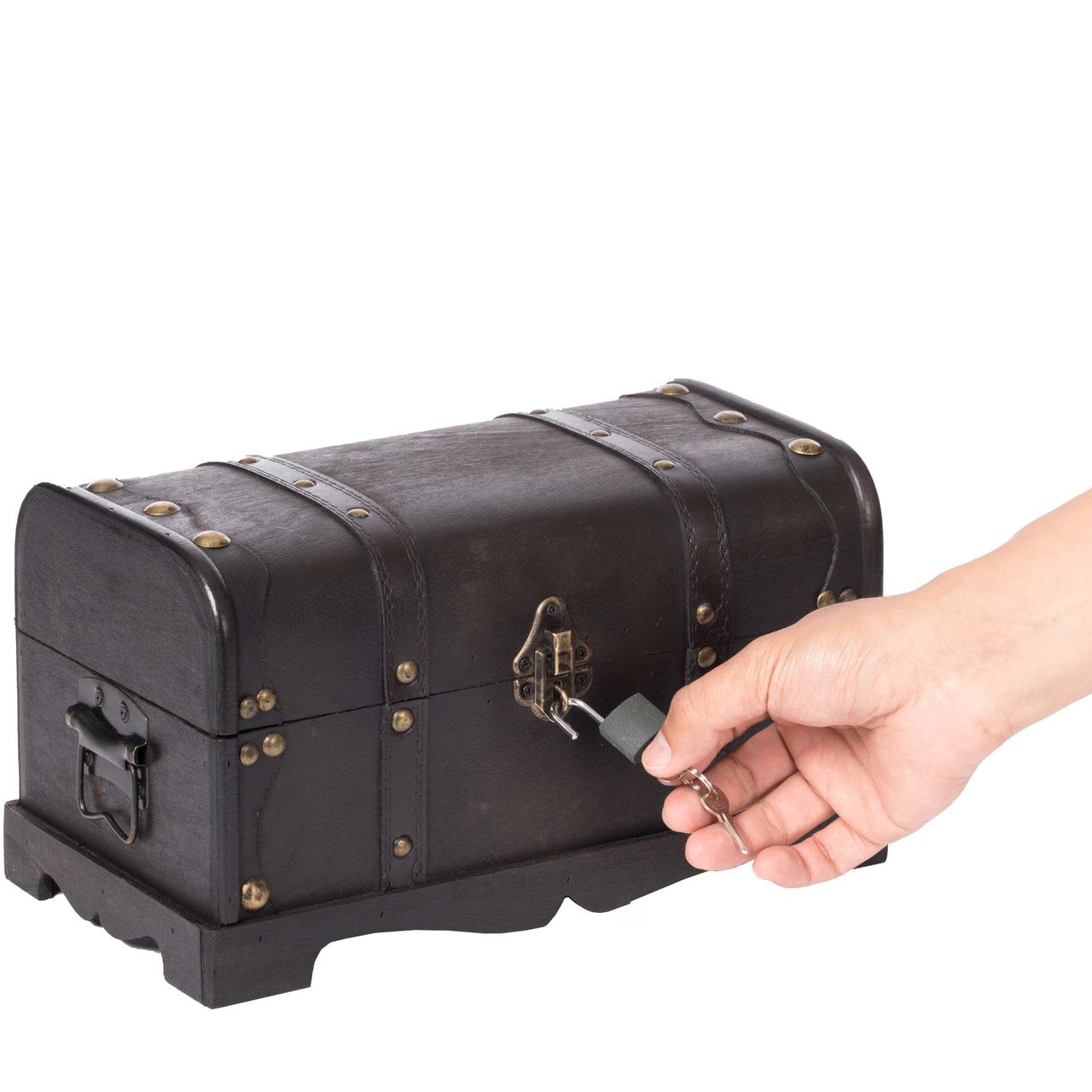 Buy Wholesale QI003026.P Small Pirate Style Wooden Treasure Chest