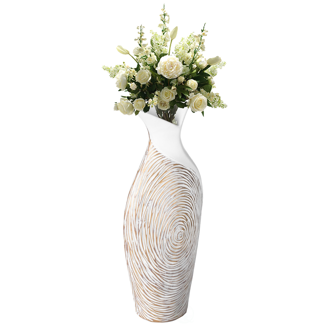 Uniquewise Modern Floor Vase for Living Room, Entryway or Dining