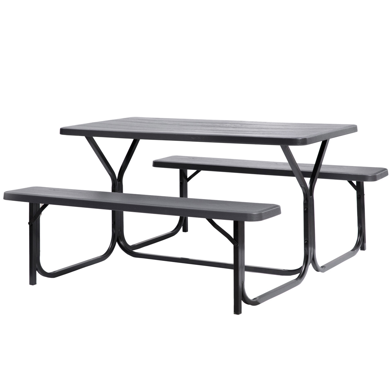 Buy Wholesale QI004447GY Outdoor Gray Woodgrain Picnic Table Set