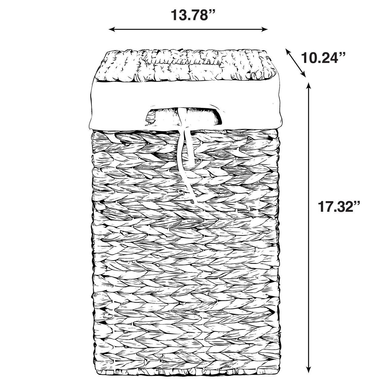 Buy Wholesale QI004242 Handmade Rectangular Water Hyacinth Wicker ...