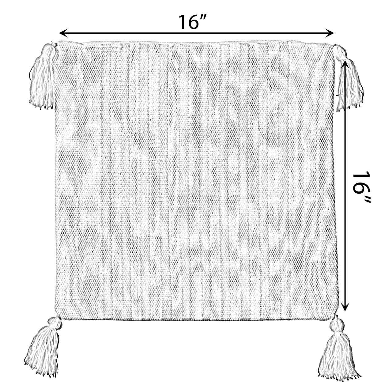 Buy Wholesale QI004310 16" Handwoven Cotton Throw Pillow Cover with