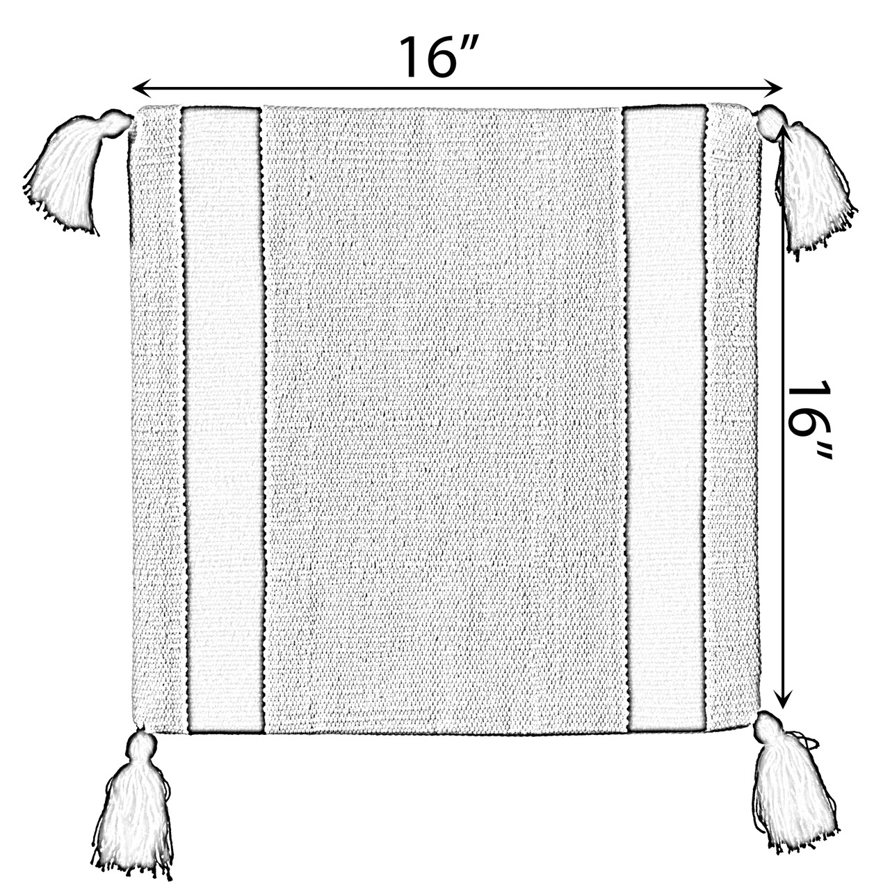 Buy Wholesale QI004311 16" Handwoven Cotton Throw Pillow Cover with