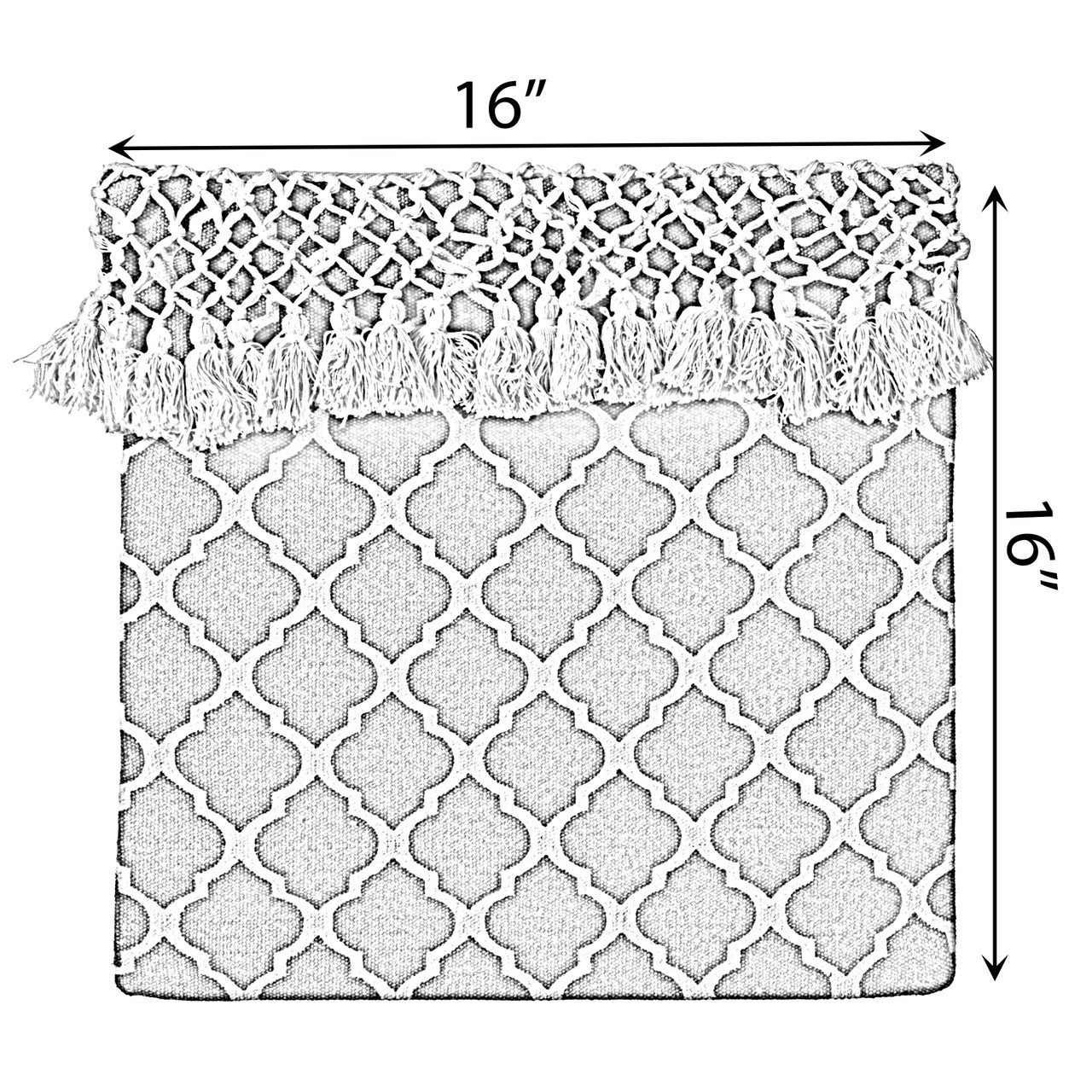 Buy Wholesale QI004313 16" Handwoven Cotton Throw Pillow Cover with