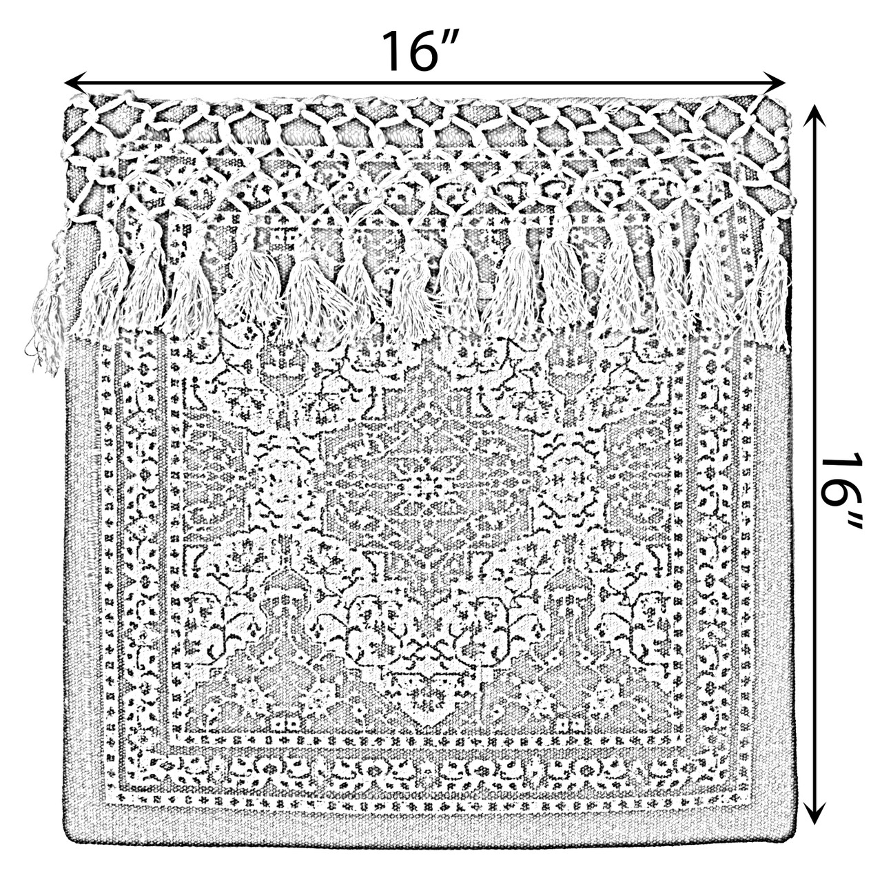 Buy Wholesale QI004314 16" Handwoven Cotton Throw Pillow Cover with