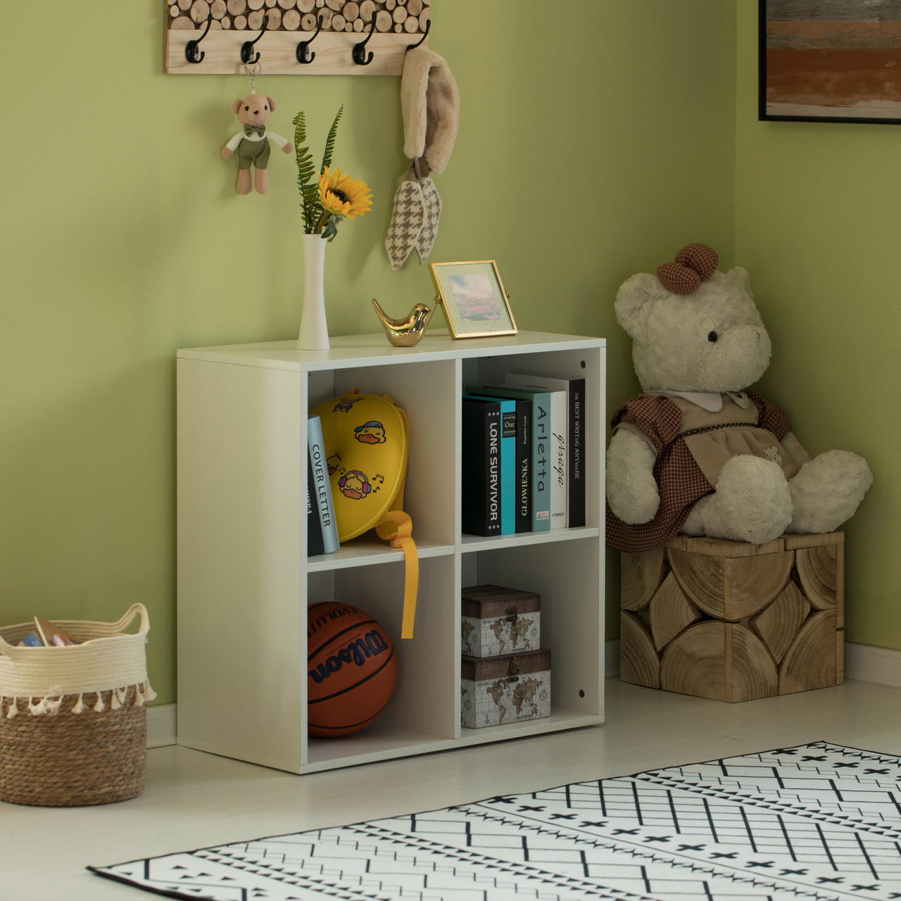 Buy Wholesale QI004416 Modern Wooden Toy Storage Bookshelf 4