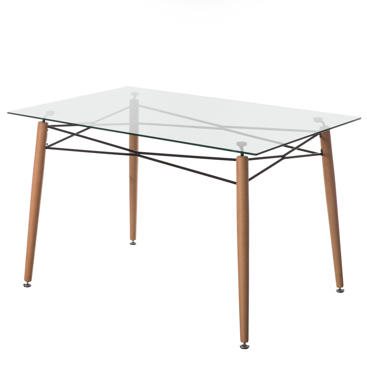 Buy Wholesale QI004455 Rectangle Clear Glass Top Accent Dining