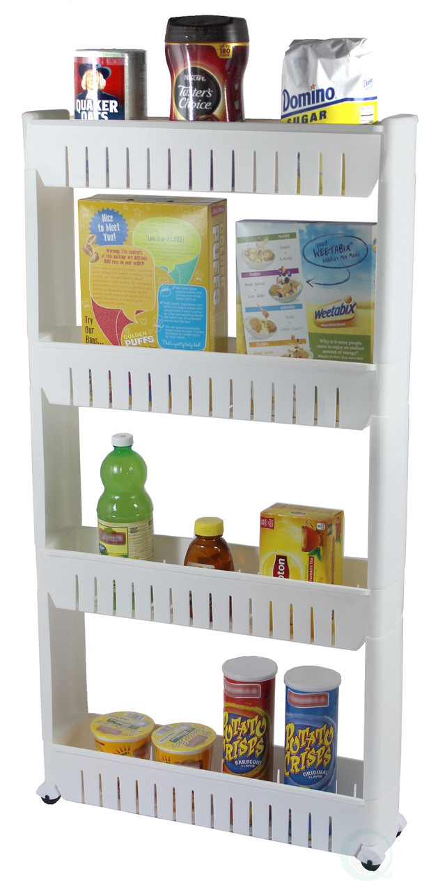 Basicwise Storage Cabinet Organizer Rolling Cart - Thumbnail 5