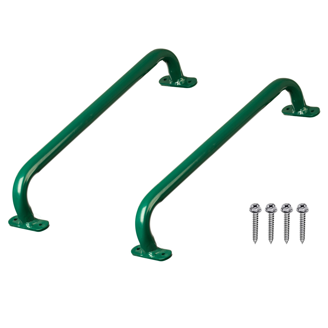 Green Metal Safety Grab Handles Set, Kids Outdoor Play House Hand