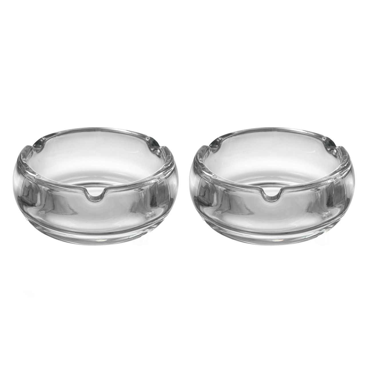 modern cigarette holder Basicwise Elegant Glass Round Portable and Modern Ashtray