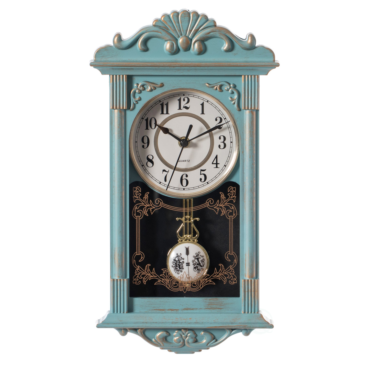 Clockswise Decorative Grandfather-Style Wall Clock Vintage