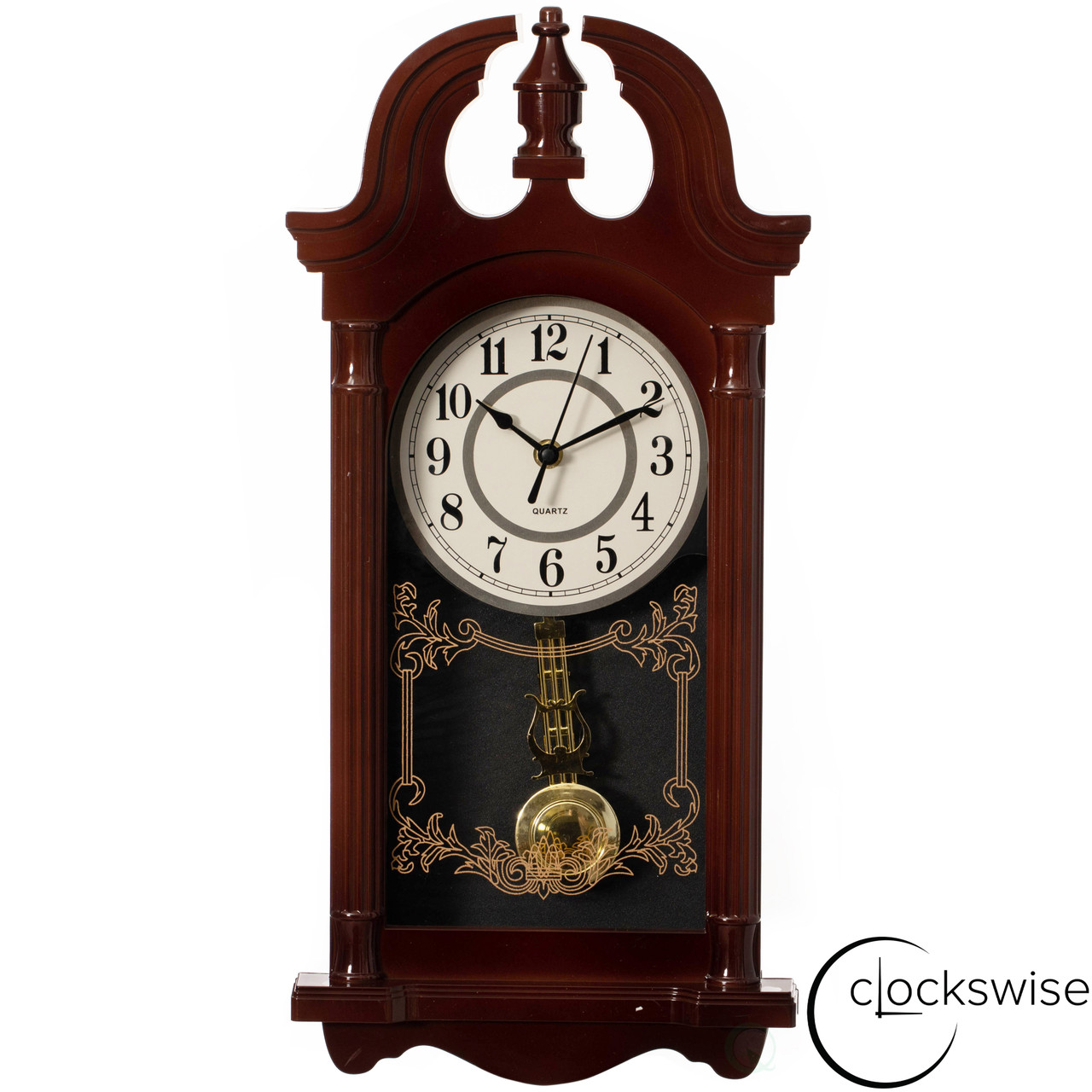 Clockswise Decorative Grandfather-Style Wall Clock Vintage