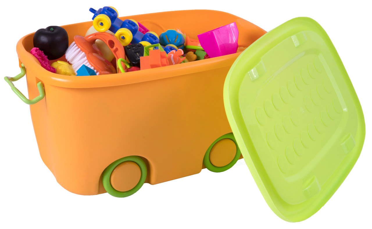 Buy Wholesale QI003221.P Stackable Toy Storage Box with Wheels