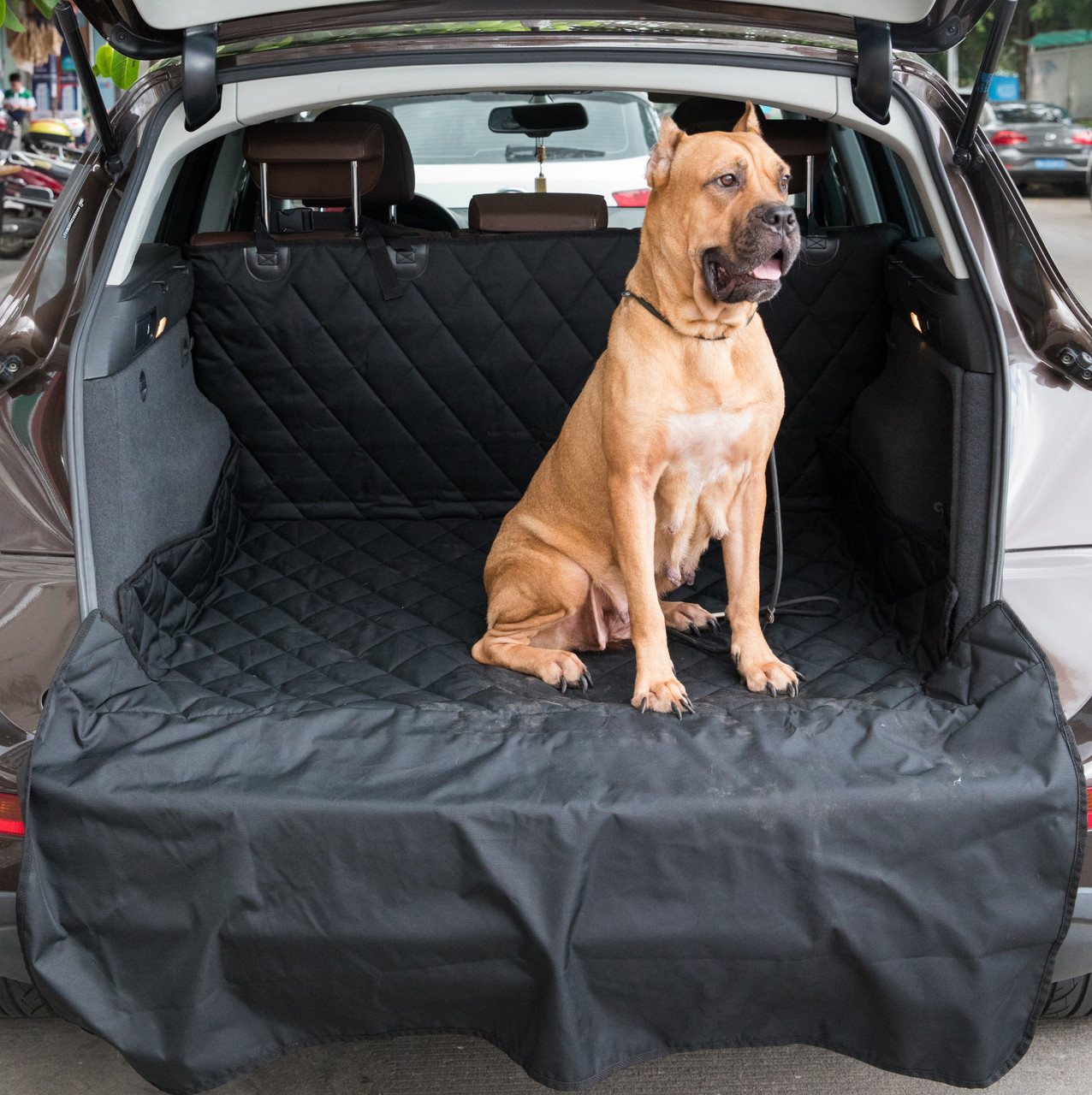 Buy Wholesale QI003593 SUV Pet Cargo Liner Trunk Cover Waterproof Non-Slip  Washable Material, Extra Long Size Universal Fit with Bumper Flap 80” x 52”