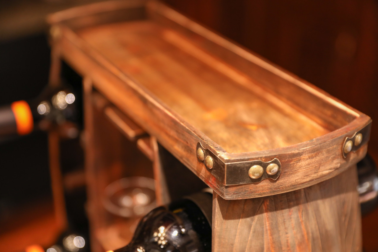 Buy Wholesale QI003606 Decorative Wooden 8 Bottle Rustic Wine Rack