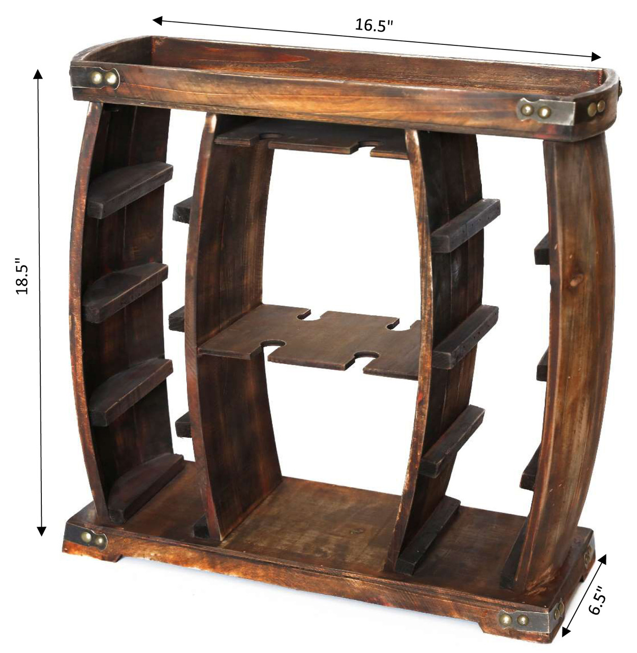 Buy Wholesale QI003606 Decorative Wooden 8 Bottle Rustic Wine Rack