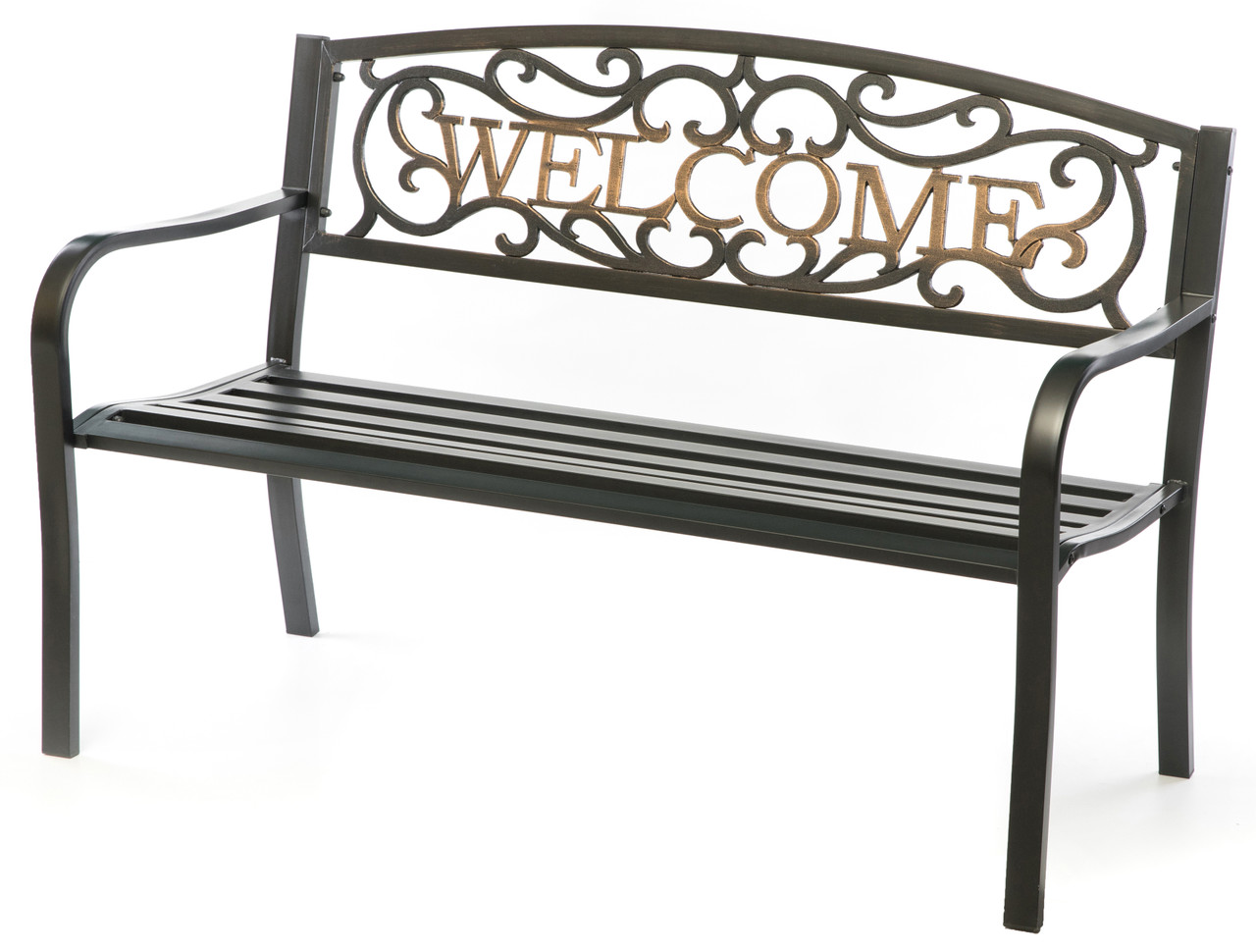 Steel outdoor 2025 bench seat