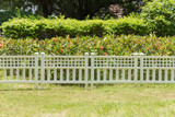 Vinyl Wrought Iron- Look Garden Ornamental Edging, Lawn Picket Fence Landscape Panel Border, Flower Bed Barrier