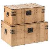 Natural Wooden Style Trunk with Handles