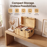 Natural Wooden Style Trunk with Handles
