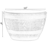 Brown Outdoor Rustic Half Barrel Flower Garden Planter Bowl, Plastic