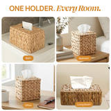 Water Hyacinth Wicker Tissue Box Cover