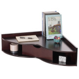 Basicwise Wall Mounted Folding Desk with Drawer & Shelves - Fold Down Table for Small Spaces, Home Office, Bedroom, Laundry - 33x23.5 in, Modern Floating Workspace, Space-Saving Design