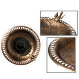 Outdoor Garden Bird Bath and Solar Powered Round Pond Fountain with Planter Bowl, Copper Outdoor Garden Bird Bath and Solar Powered Round Pond Fountain with Planter Bowl, Copper