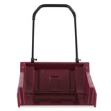 Heavy Duty Snow Rolling Remover with Wheels and Wide Blade, Red