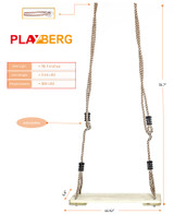 Wooden Swings with 4 Included Ropes, Tree Swing, Swing Bar, Climbing Rope Ladder and Swing Seat